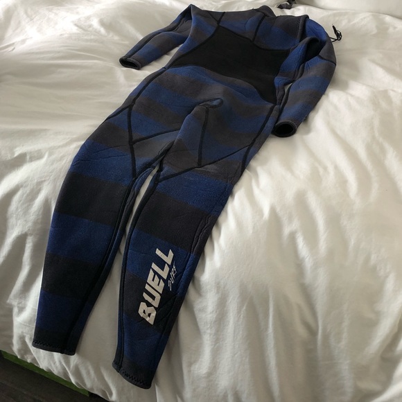 Wetsuit Full Suit 4/3mm No Zip Buell Striped - Picture 6 of 11